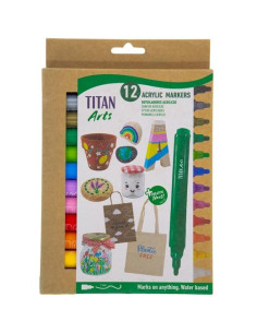 ROTULADOR ACRILICO TITAN CAJA de 12