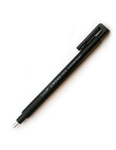 TOMBOW PORTAGOMAS MONO ZERO PUNTA 23MM REDONDA CUERPO NEGRO