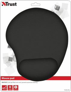 TRUST BIGFOOT ALFOMBRILLA ERGONÓMICA ANTIDESLIZANTE PARA RATÓN RELLENO GEL NEGRO