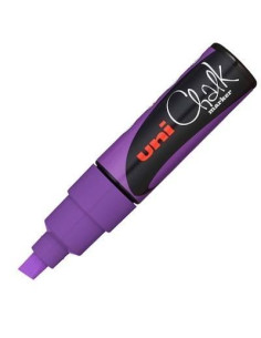 UNIBALL MARCADOR DE TIZA LÍQUIDA CHALK PWE-8K PUNTA BISELADA VIOLETA