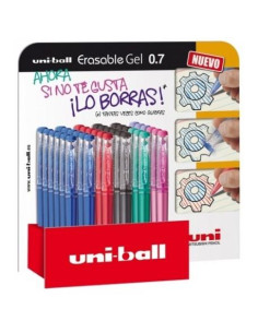 UNIBALL ROLLERBALL TINTA GEL BORRABLE UF-2223D 07MM CSURTIDOS EXPOSITOR 36 UD