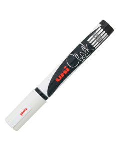 UNIBALL MARCADOR DE TIZA LÍQUIDA CHALK PWE-5M BLANCO CAJA 6 UD