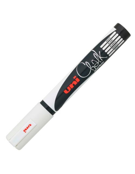 UNIBALL MARCADOR DE TIZA LÍQUIDA CHALK PWE-5M BLANCO CAJA 6 UD