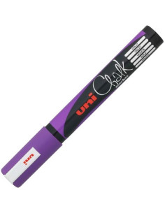 UNIBALL MARCADOR DE TIZA LÍQUIDA CHALK PWE-5M VIOLETA CAJA 6 UD