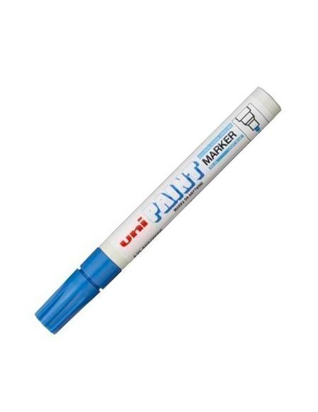 UNIBALL MARCADOR PERMANENTE PAINT MARKER PX-20L AZUL CLARO