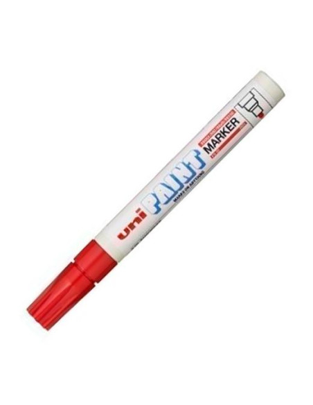 UNIBALL MARCADOR PERMANENTE PAINT MARKER PX-20L ROJO