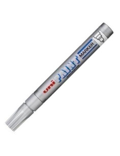 UNIBALL MARCADOR PERMANENTE PAINT MARKER PX-20L PLATA