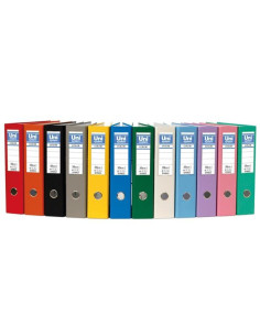 ARCHIVADOR palanca UNISYSTEM CARTON FORRADO RADO F 65mm AZUL SERENA