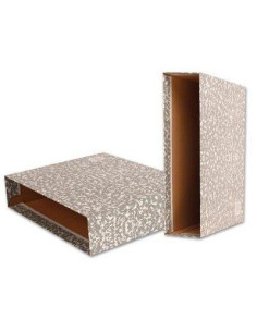 CAJA para ARCHIVADOR UNISYSTEM CLASICO 4 NATURAL 86mm GRIS