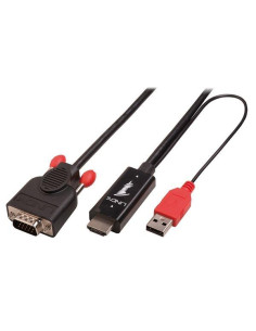LINDY CABLE CONVERSOR HDMI  A VGA NEGRO 20M
