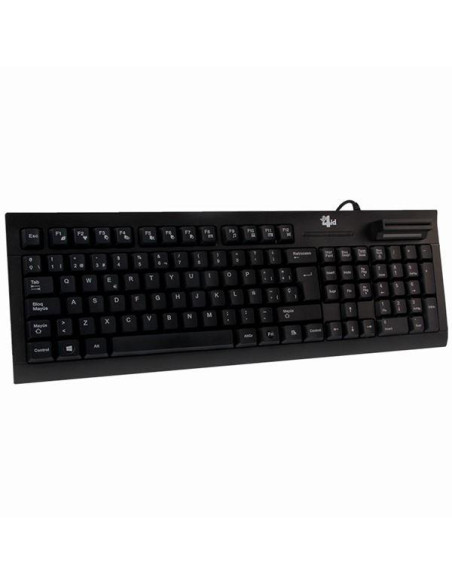 BIT4ID TECLADO CON LECTOR DE DNI NO INCLUYE RATÓN CABLE USB NEGRO