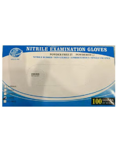 GUANTES DE NITRILO SIN POLVO  TALLA S CAJA -100U-