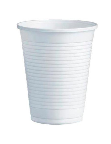 VASO DE PLÁSTICO PP 220CC BLANCO -100U-