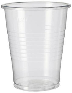 VASO AGUA 200ML PP TRANSPARENTE -PAQUETE 100U-