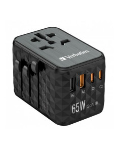 VERBATIM UTA-05 ADAPTADOR  UNIVERSAL DE VIAJE CON 2 PUERTO USB-C - 2 PUERTO USB-A