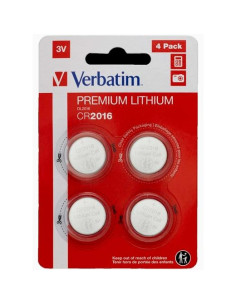VERBATIM PILAS PLANAS DE LITIO 3V - CR2016 4 PACK