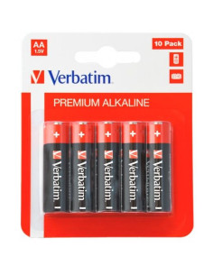 VERBATIM PILAS ALCALINAS AA - LR06 - PACK 10 UDS