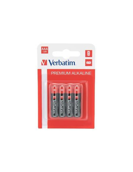 VERBATIM PILAS ALCALINAS AAA - LR03- PACK 4 UDS