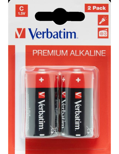 VERBATIM PILAS ALCALINAS C - LR14 - PACK 2 UDS