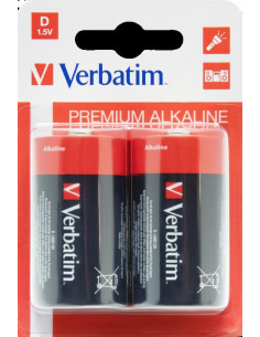 VERBATIM PILAS ALCALINAS D - LR20 - PACK 2 UDS