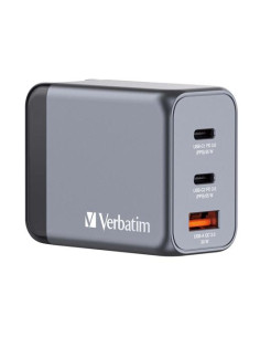 VERBATIM GNC-65 CARGADOR PARED GAN 65W USB-A 30 Y 2XUSB-C 30