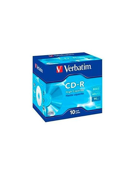 CD-ROM VERBATIM 800MB 40x JEWEL CASE 10 Incluye Canon LPI de 080 