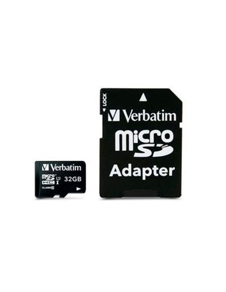 VERBATIM TARJETA MICRO SDHC 32GB CLASE 10 CADAPTADOR