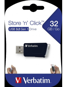 VERBATIM PENDRIVE STORE´N´CLICK 32GB USB 32 CRANURA PARA COLGAR NEGRO