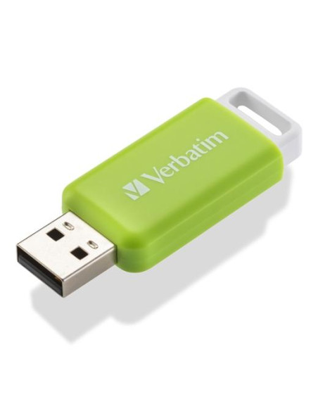 VERBATIM PENDRIVE V DATABAR 32GB HI-SPEED RETRÁCTIL USB 20 VERDE