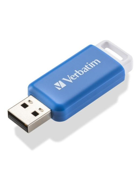 VERBATIM PENDRIVE V DATABAR 64GB HI-SPEED RETRÁCTIL USB 20 AZUL
