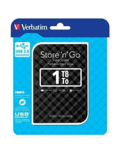 VERBATIM DISCO DURO EXTERNO STORE `N` GO 1TB HDD 25 USB 30 NEGRO