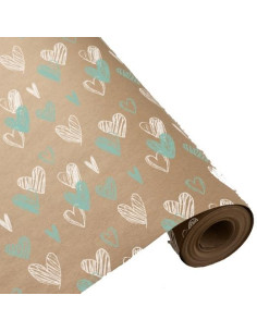 WONDER WRAPPER BOBINA PAPEL DE REGALO 62CM X 80M 4KG CORAZONES