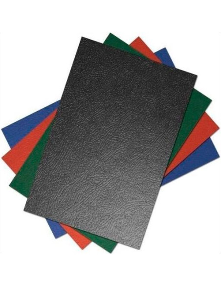 TAPA de ENCUADERNAR YOSAN CARTON GOFRADO FLUOR A4 09 mm VERDE CAJA de 50