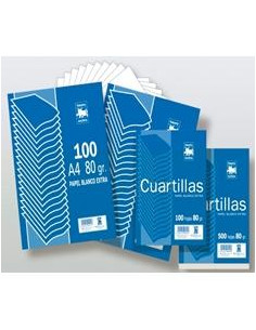 ZORRILLA PAQUETE 100H TAURO A4 80GR LISO PAPEL BLANCO EXTRA