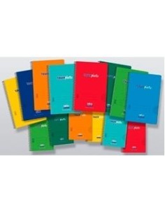 ZORRILLA CUADERNO ESPIRAL TAUROPLASTIC 80H CUARTO 90GR PAUTA 35 T PP COLORES SURTIDOS