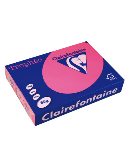 PAQUETE 500h PAPEL TROPHÉE CLAIREFONTAINE A4 FLUORESCENTE