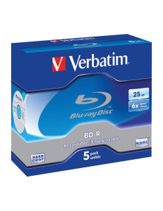PACK 5 BD-R VERBATIM 6X 25GB SINGLE LAYER