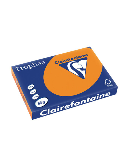 PAQUETE 500h PAPEL TROPHÉE CLAIREFONTAINE A3 FLUORESCENTE