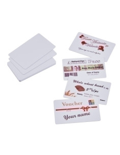 ACCESORIO SELLO COLOP ELECTRONICO E-MARK PLACA DE PLASTICO BLANCO 86mm X 54 mm PAQUETE DE 50 UNIDADES
