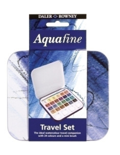ACUARELAS DALER ROWNEY AQUAFINE ESTUCHE de 24 Incluye pincel y paleta