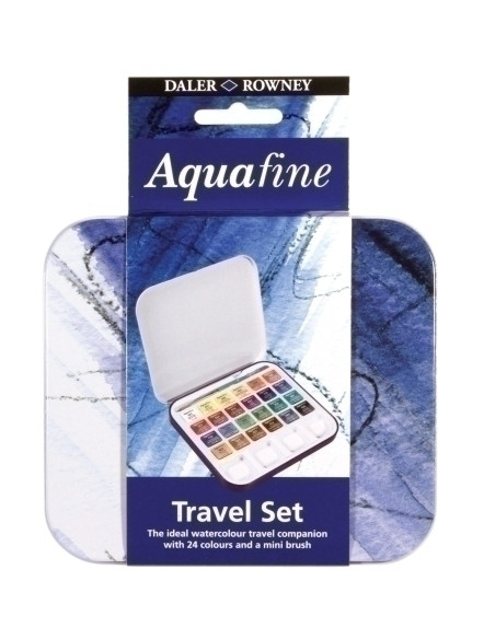 ACUARELAS DALER ROWNEY AQUAFINE ESTUCHE de 24 Incluye pincel y paleta