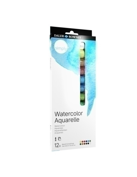ACUARELAS DALER ROWNEY SIMPLY 12ml ESTUCHE de 12