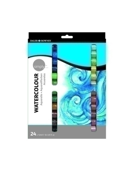 ACUARELAS DALER ROWNEY SIMPLY 12ml ESTUCHE de 24