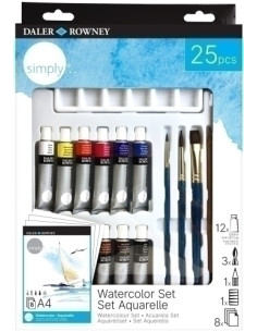 ACUARELAS DALER ROWNEY SIMPLY 12ml SET de 25