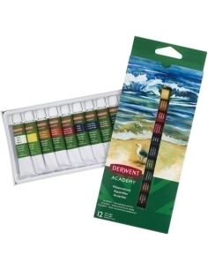 ACUARELAS DERWENT 12 ml tubo CAJA DE 12