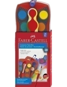 ACUARELAS FABER-CASTELL CONNECTOR ESTUCHE de 24 COLORES  BLANCO