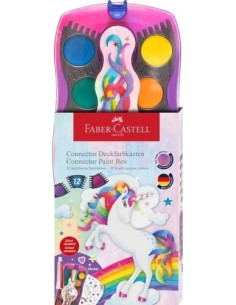 ACUARELAS FABER-CASTELL CONNECTOR UNICORNIO ESTUCHE de 12