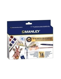 ACUARELAS MANLEY SKETCH SET de 18