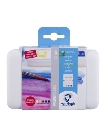 ACUARELAS VAN GOGH POCKET COLORES PRIMARIOS ESTUCHE de 5