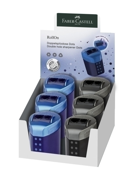 AFILALAPIZ FABER-CASTELL RollOn DOTS 2 USOS CON DEPOSITO CAJA DE 6 2 COLORES